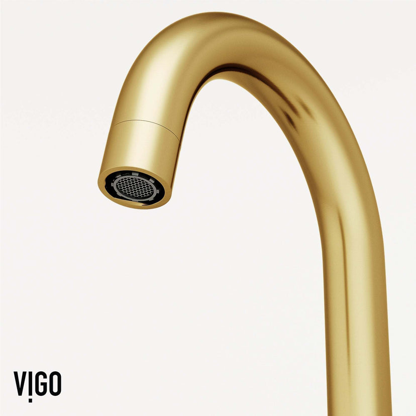 Contemporary 3-hole faucet with high arc spout and low flow performance
