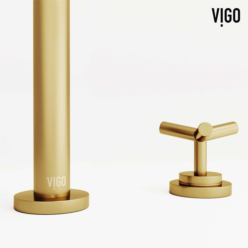 Brass faucet with NPSM thread and matte brushed gold finish for deck mounting