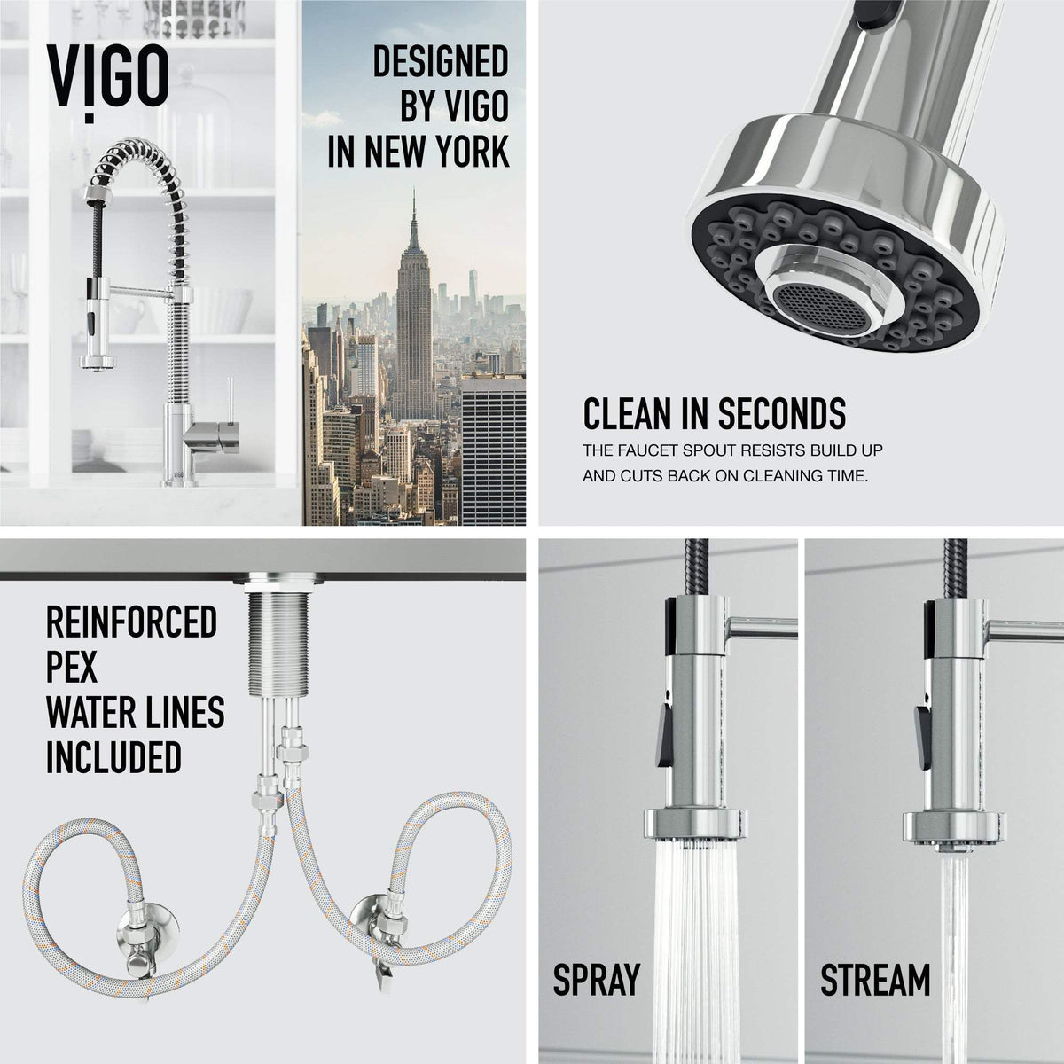 Edison Pull-Down Kitchen Spray Faucet
