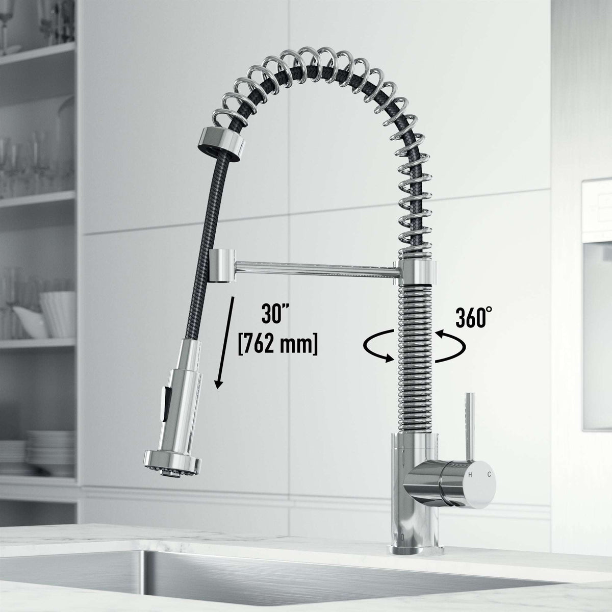 Edison Pull-Down Kitchen Spray Faucet