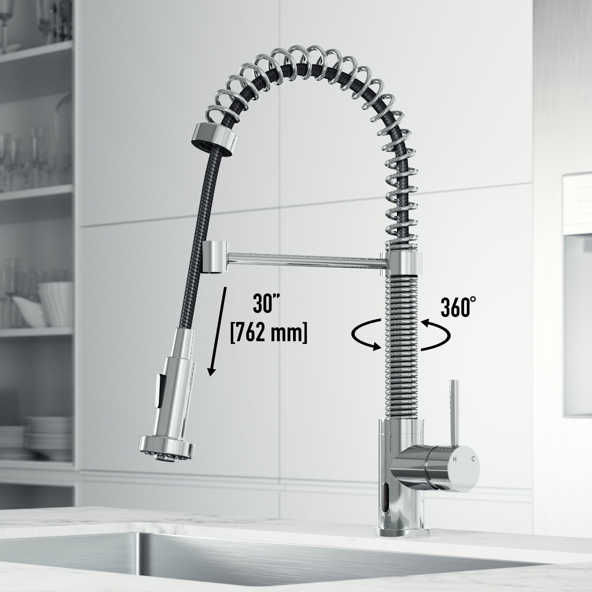 Edison Touchless Pull-Down Kitchen Faucet