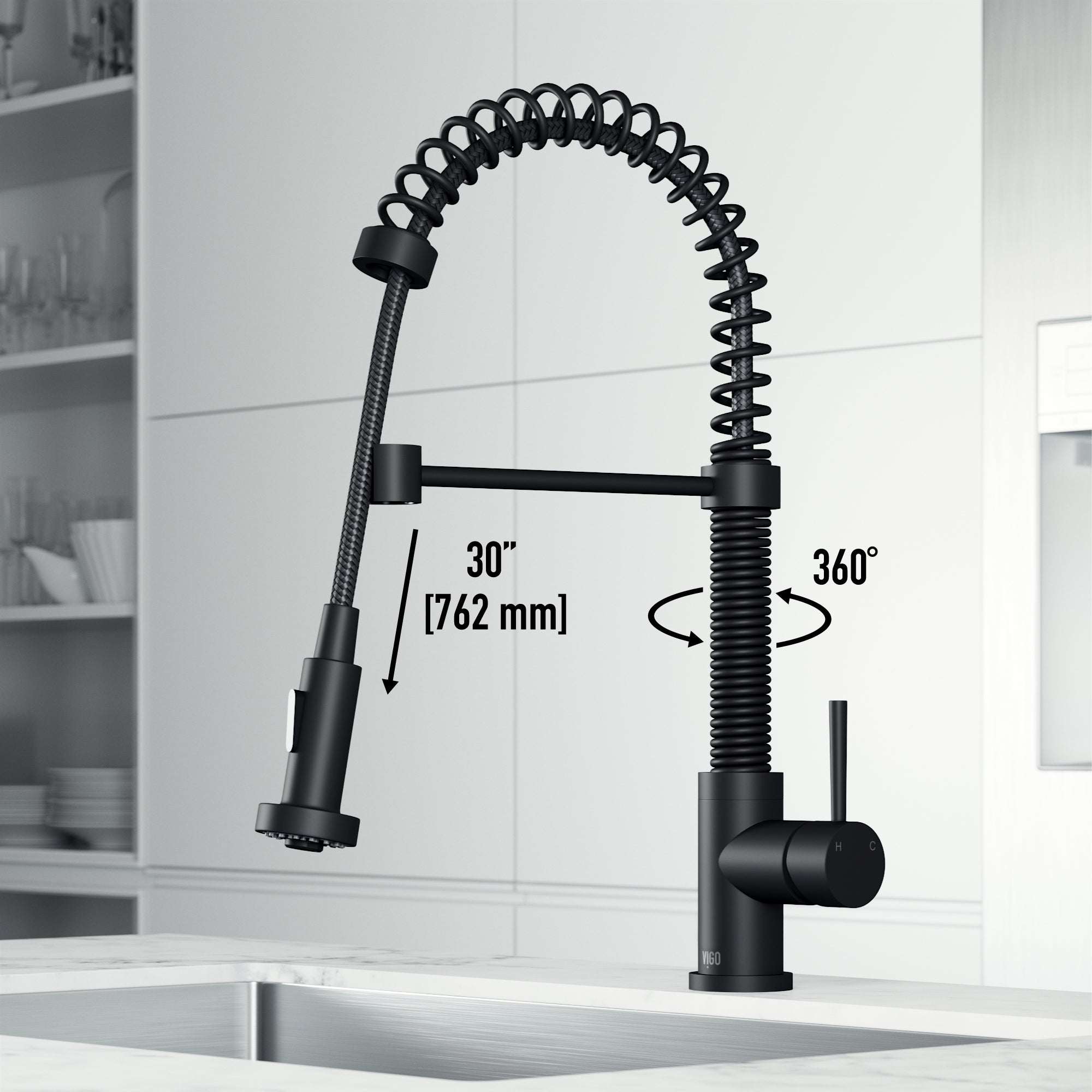 Edison Pull-Down Kitchen Spray Faucet