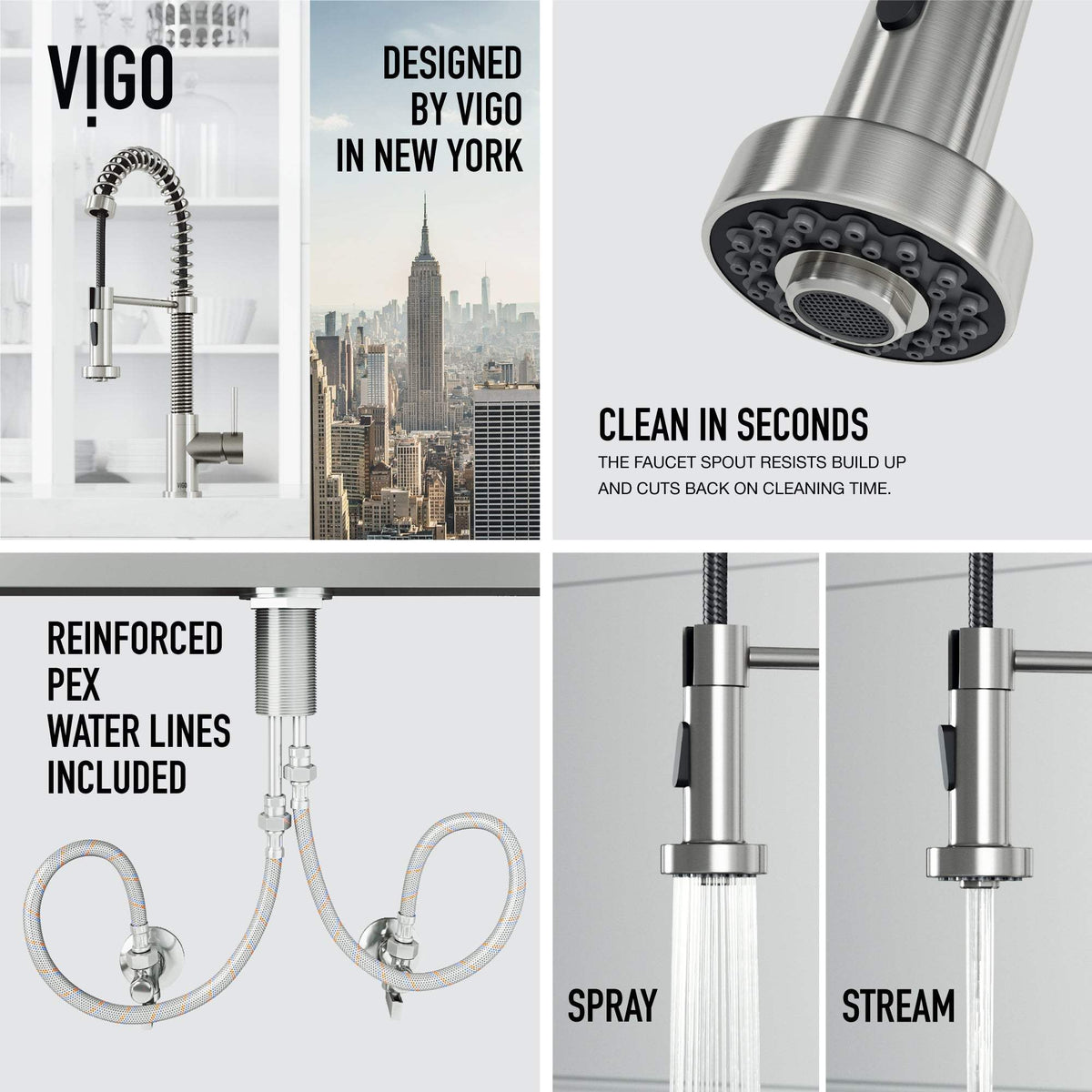 Edison Pull-Down Kitchen Spray Faucet