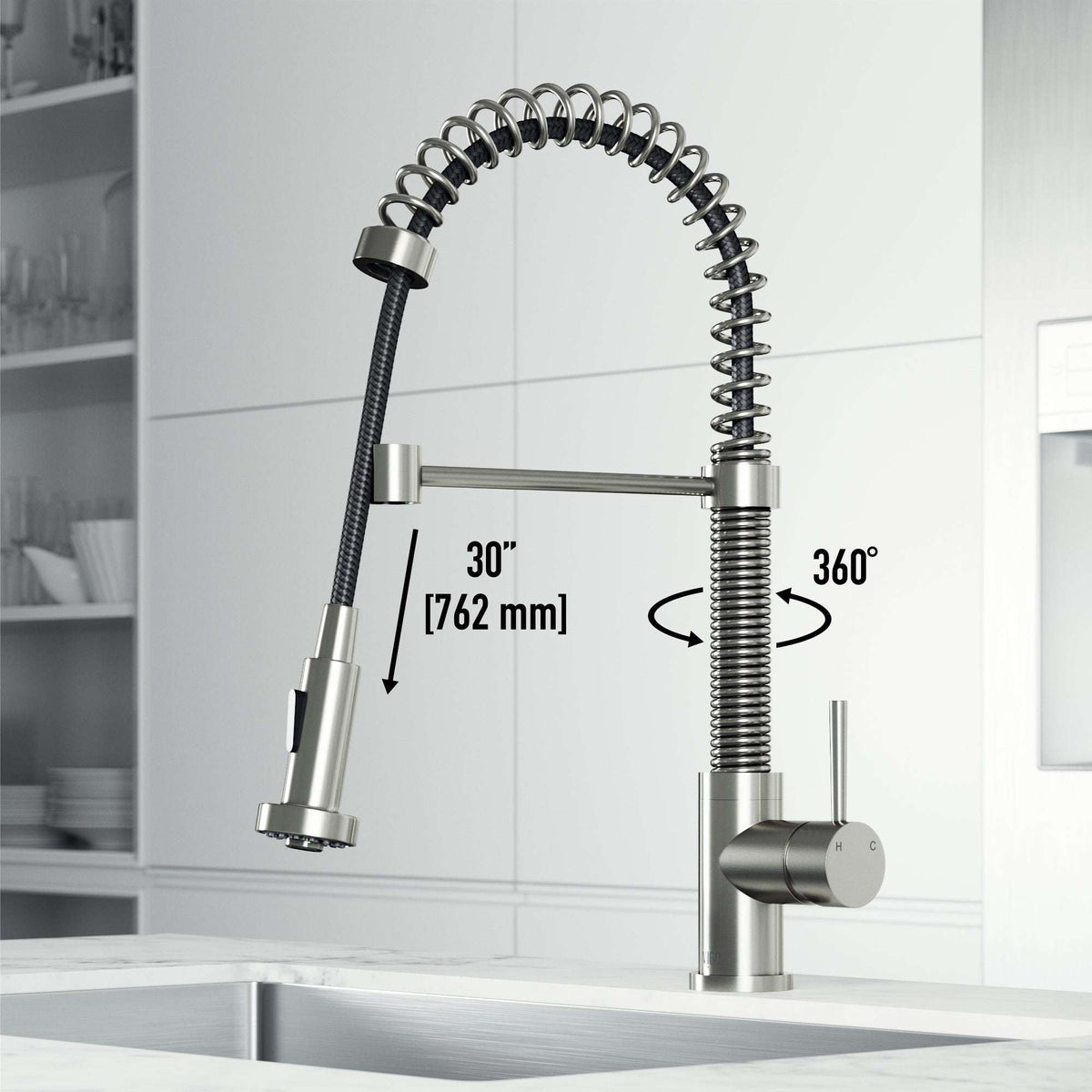 Edison Pull-Down Kitchen Spray Faucet