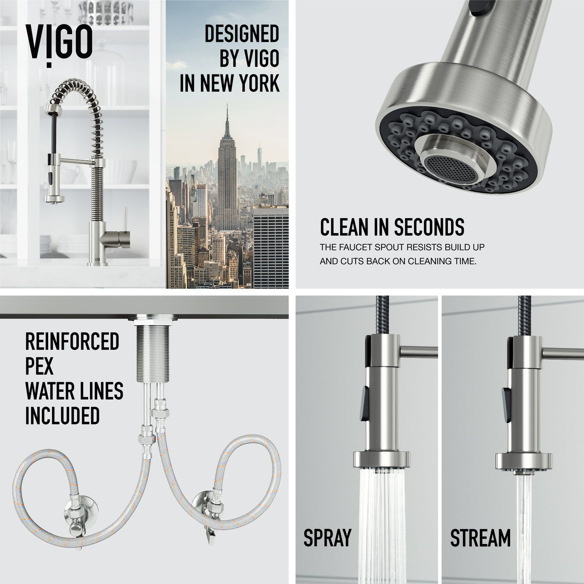 Edison Pull-Down Kitchen Spray Faucet
