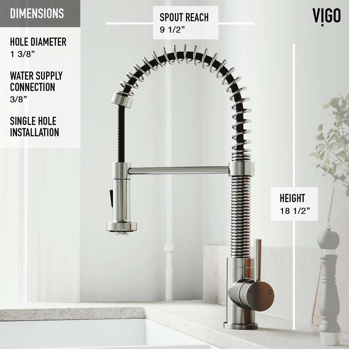 Edison Single Handle Pull-Down Sprayer Kitchen Faucet Set with Soap Dispenser in Stainless Steel