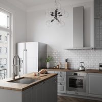 Edison Single Handle Pull-Down Sprayer Kitchen Faucet Set with Soap Dispenser in Stainless Steel