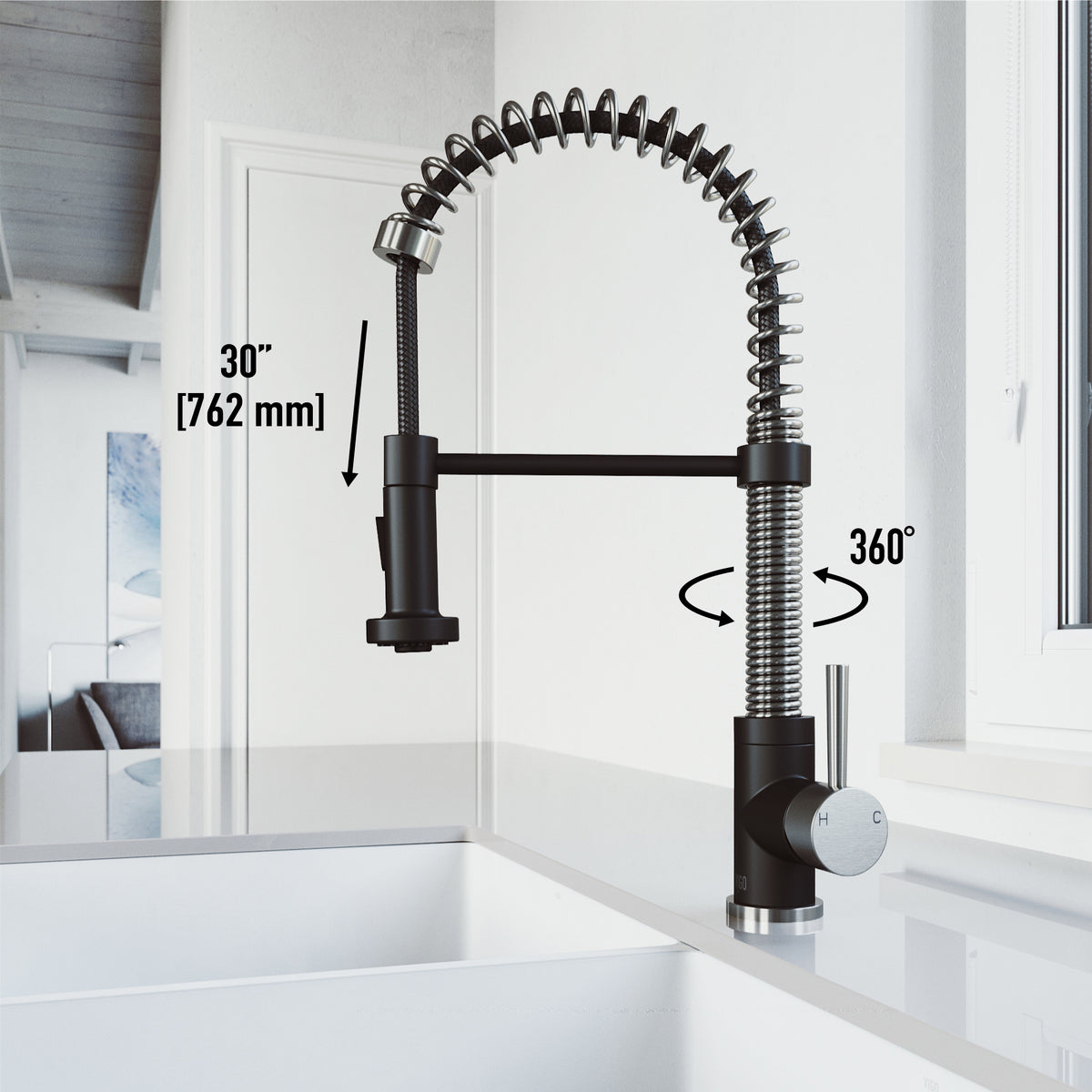 Edison Pull-Down Kitchen Spray Faucet