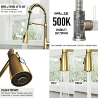 Brant Pull‑Down Spray Kitchen Faucet