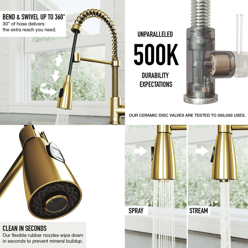 Brant Pull‑Down Spray Kitchen Faucet