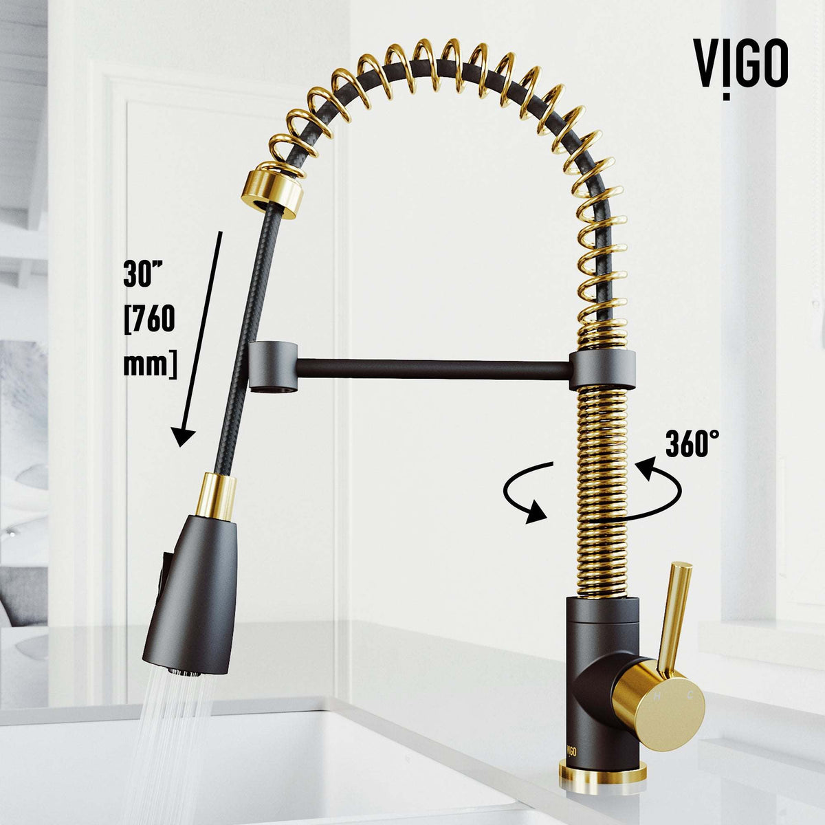 Brant Pull‑Down Spray Kitchen Faucet