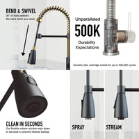 Brant Pull‑Down Spray Kitchen Faucet