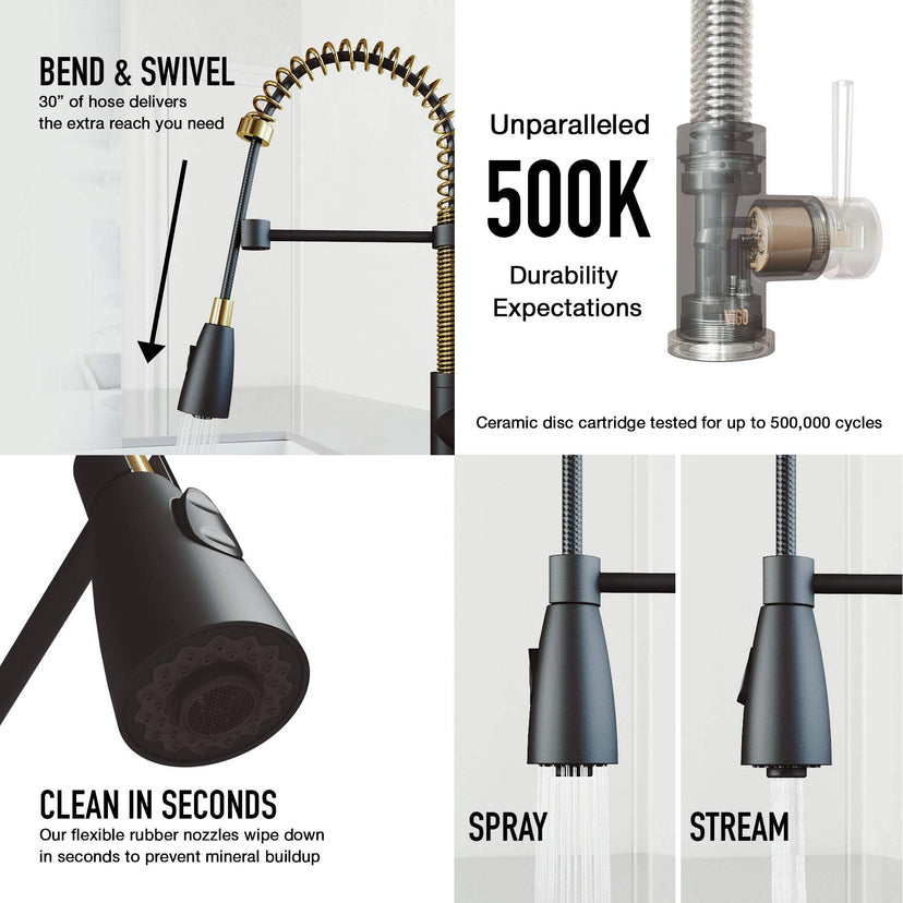 Brant Pull‑Down Spray Kitchen Faucet