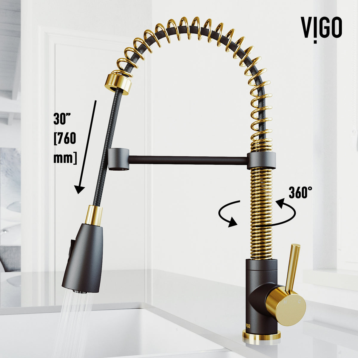 Brant Pull‑Down Spray Kitchen Faucet