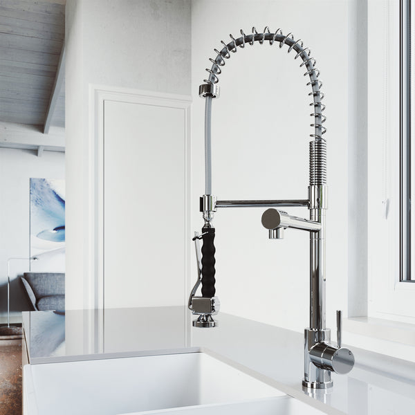 Zurich 19 in. H Pull-Down Kitchen Faucet – vigoindustries
