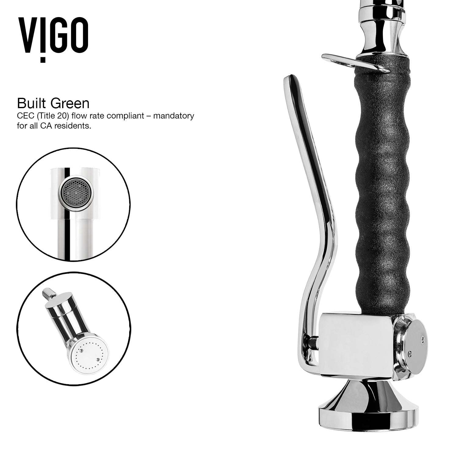 Modern contemporary kitchen faucet with spot-resistant finish and swivel spout