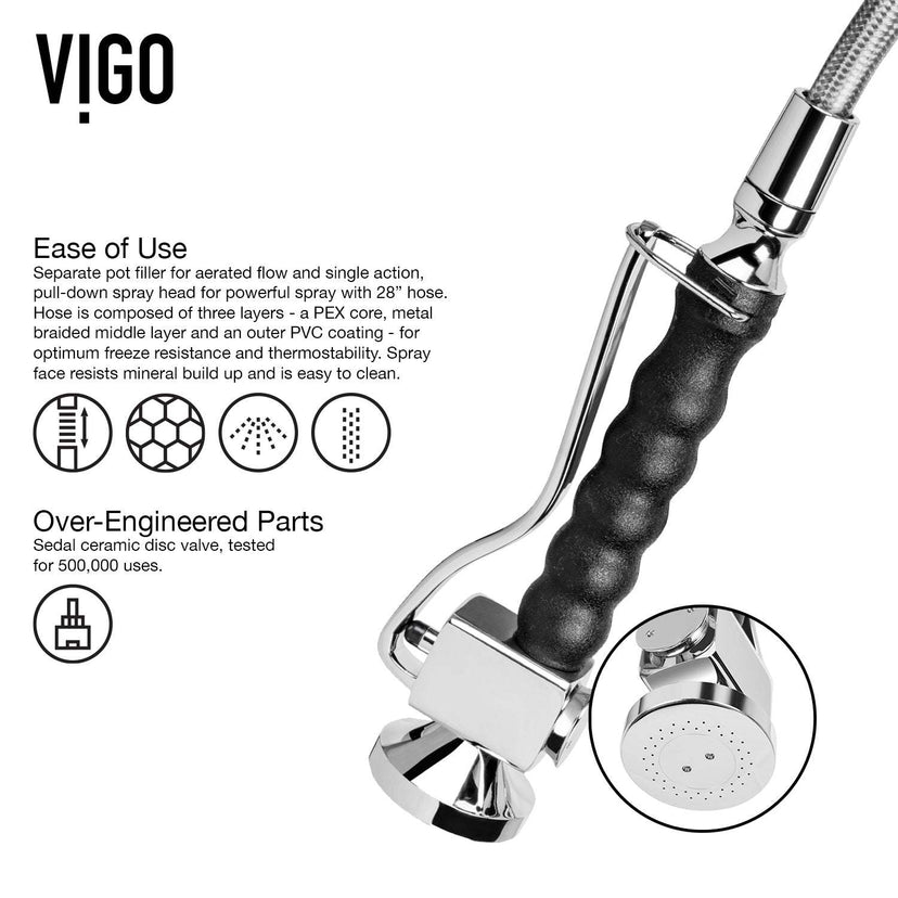 Zurich Pull-Down Kitchen Faucet