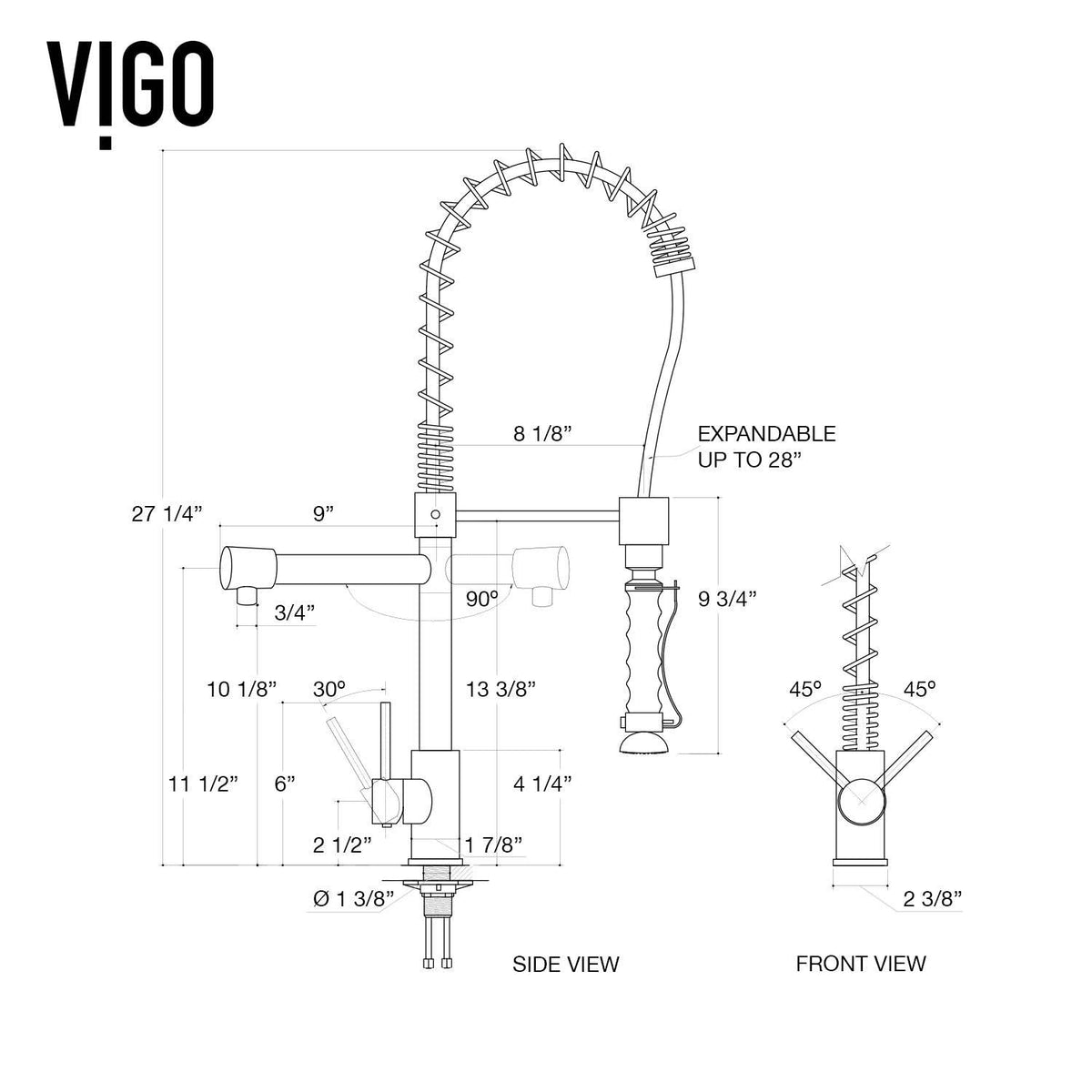 Zurich Pull-Down Kitchen Faucet