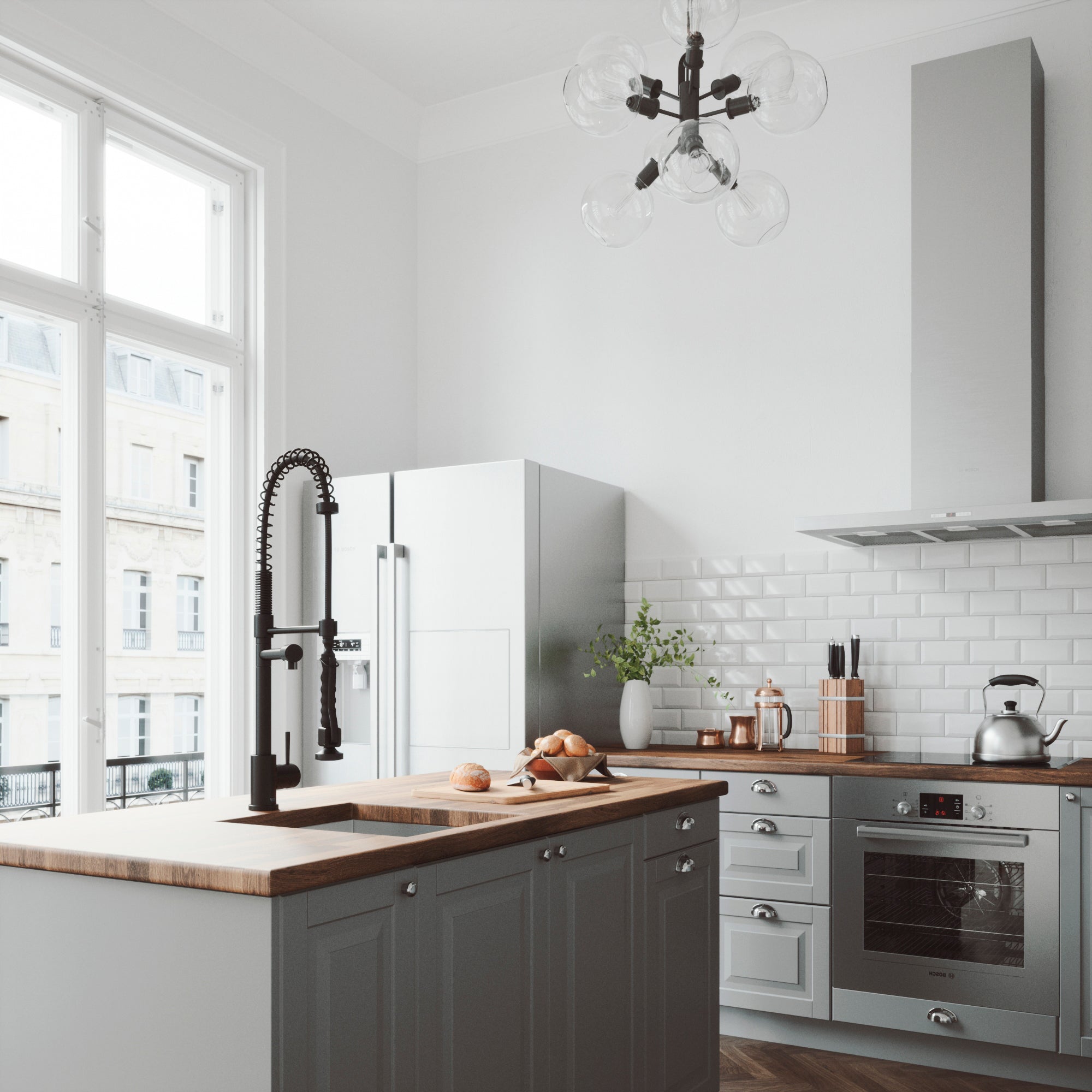 Zurich 19 in. H Pull-Down Kitchen Faucet – vigoindustries