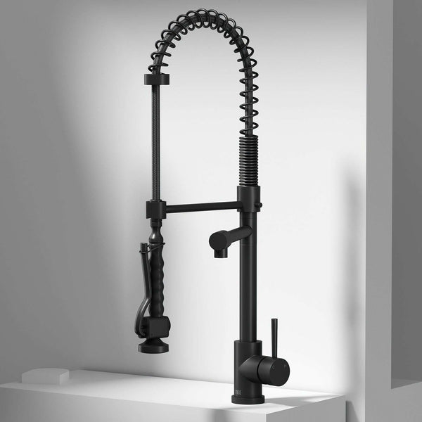 Zurich – 27 in. H Modern Contemporary Pull-Down Kitchen Faucet