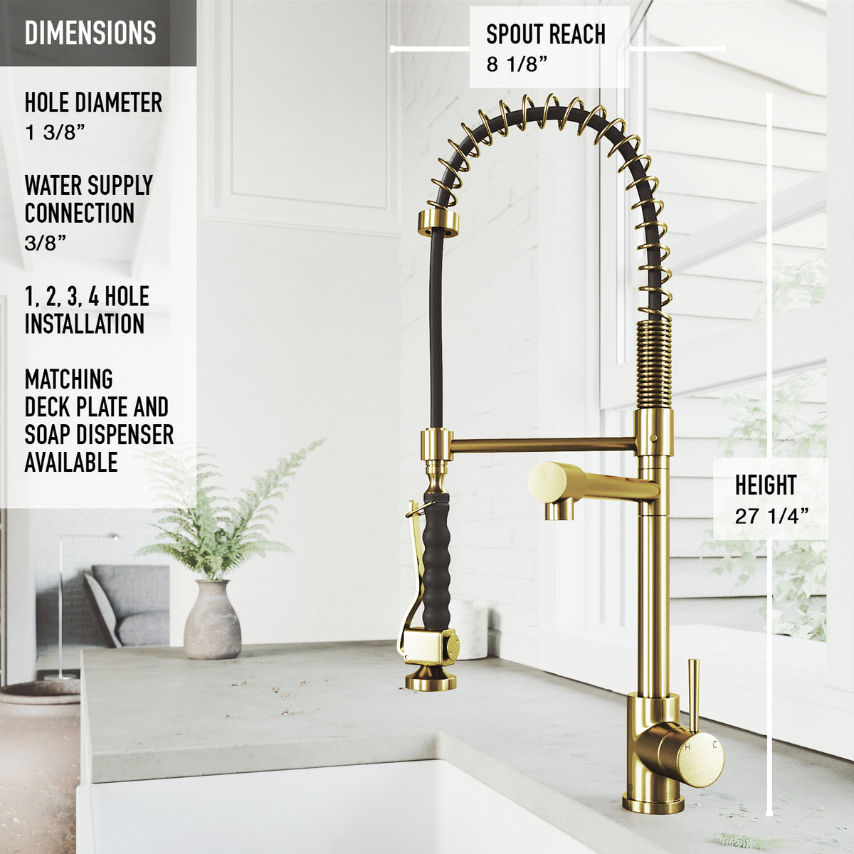 Zurich Pull-Down Kitchen Faucet