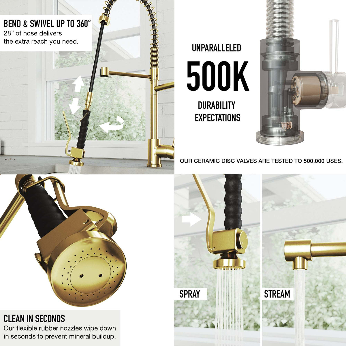 Zurich Pull-Down Kitchen Faucet