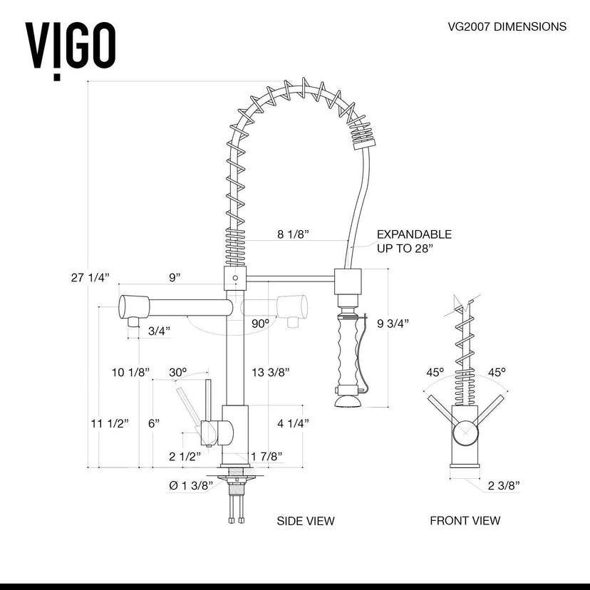 Zurich Pull-Down Kitchen Faucet
