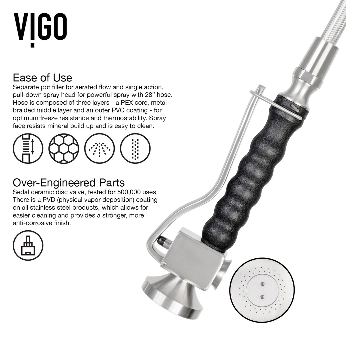 Zurich Pull-Down Kitchen Faucet