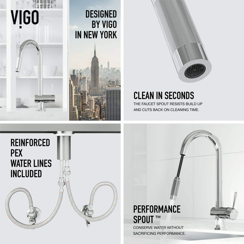Chrome single handle faucet with ceramic disc cartridge and spot-resistant surface