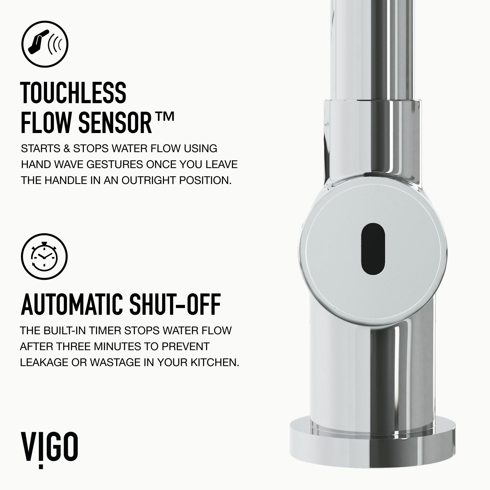 Deck-mounted touchless faucet with included hose and mounting materials