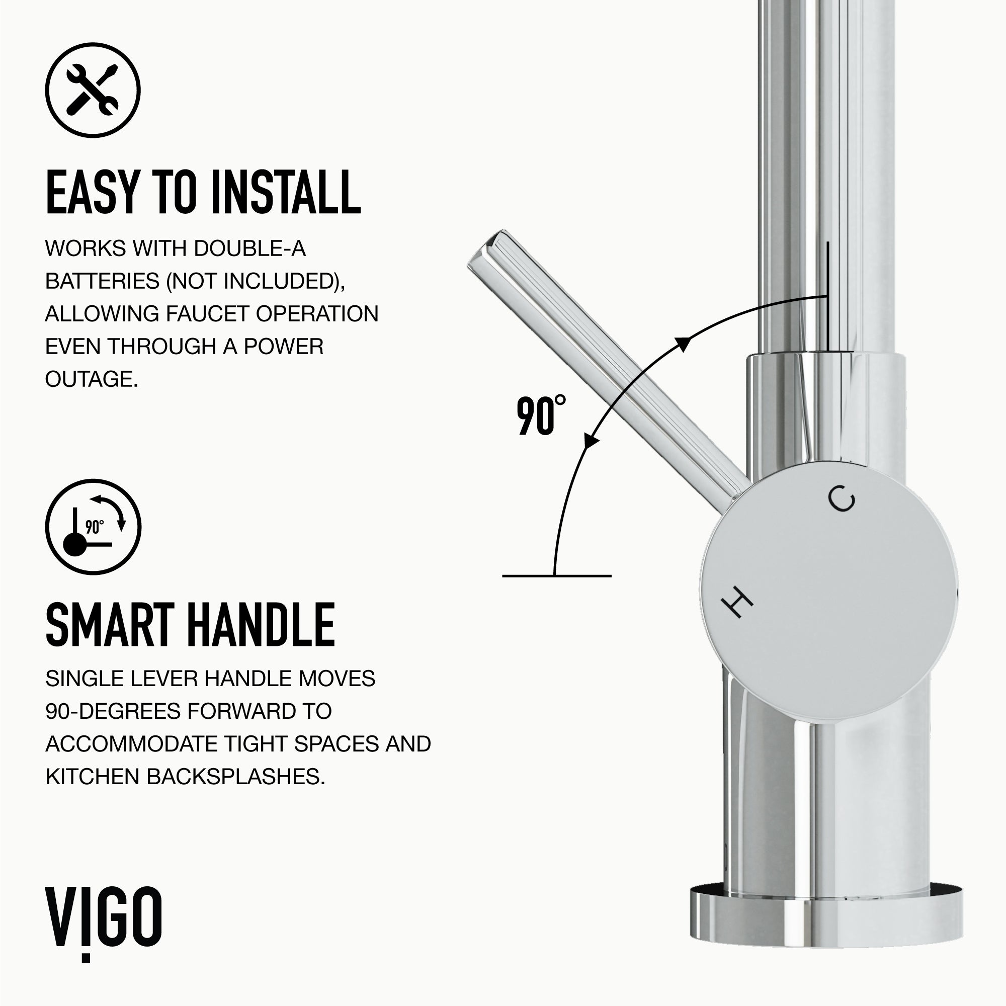 Modern single handle faucet with high-arc spout and stainless steel components