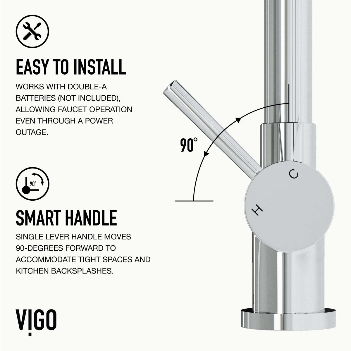 Modern single handle faucet with high-arc spout and stainless steel components