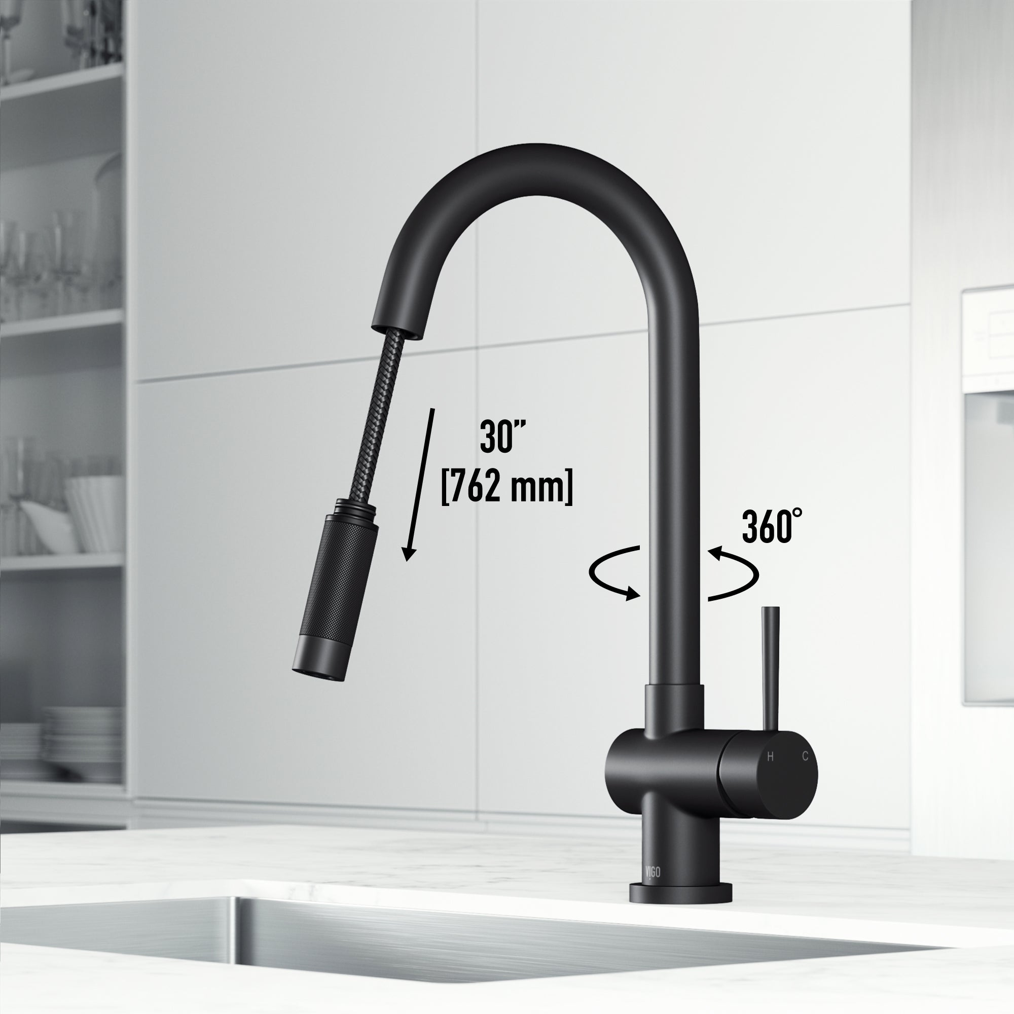 Gramercy 17 in. H Smart Pull-Down Touchless Faucet – vigoindustries