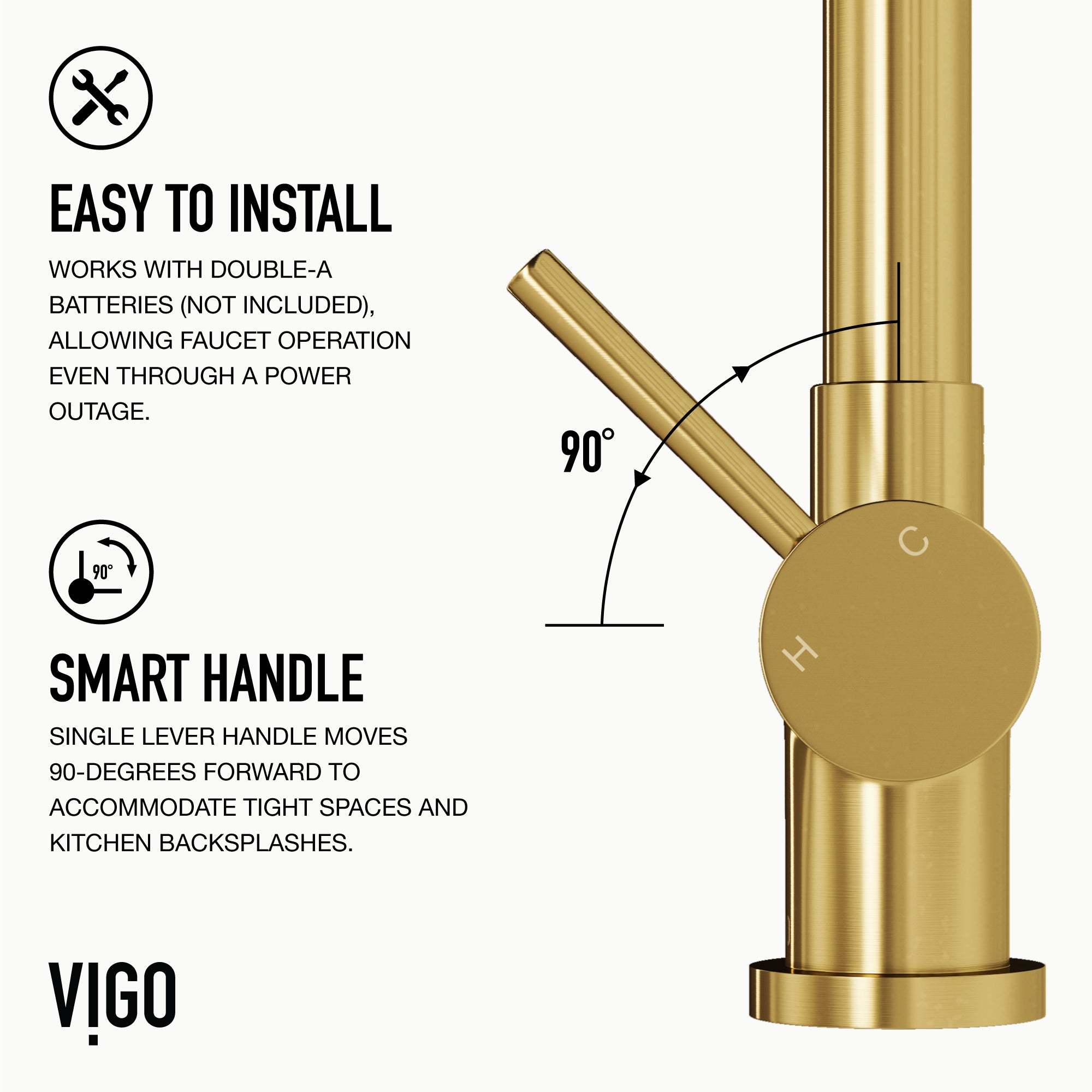 Gramercy 17 in. H Smart Pull-Down Touchless Faucet – VIGO Gramercy 17 in. H Smart Pull-Down Touchless Faucet – VIGO