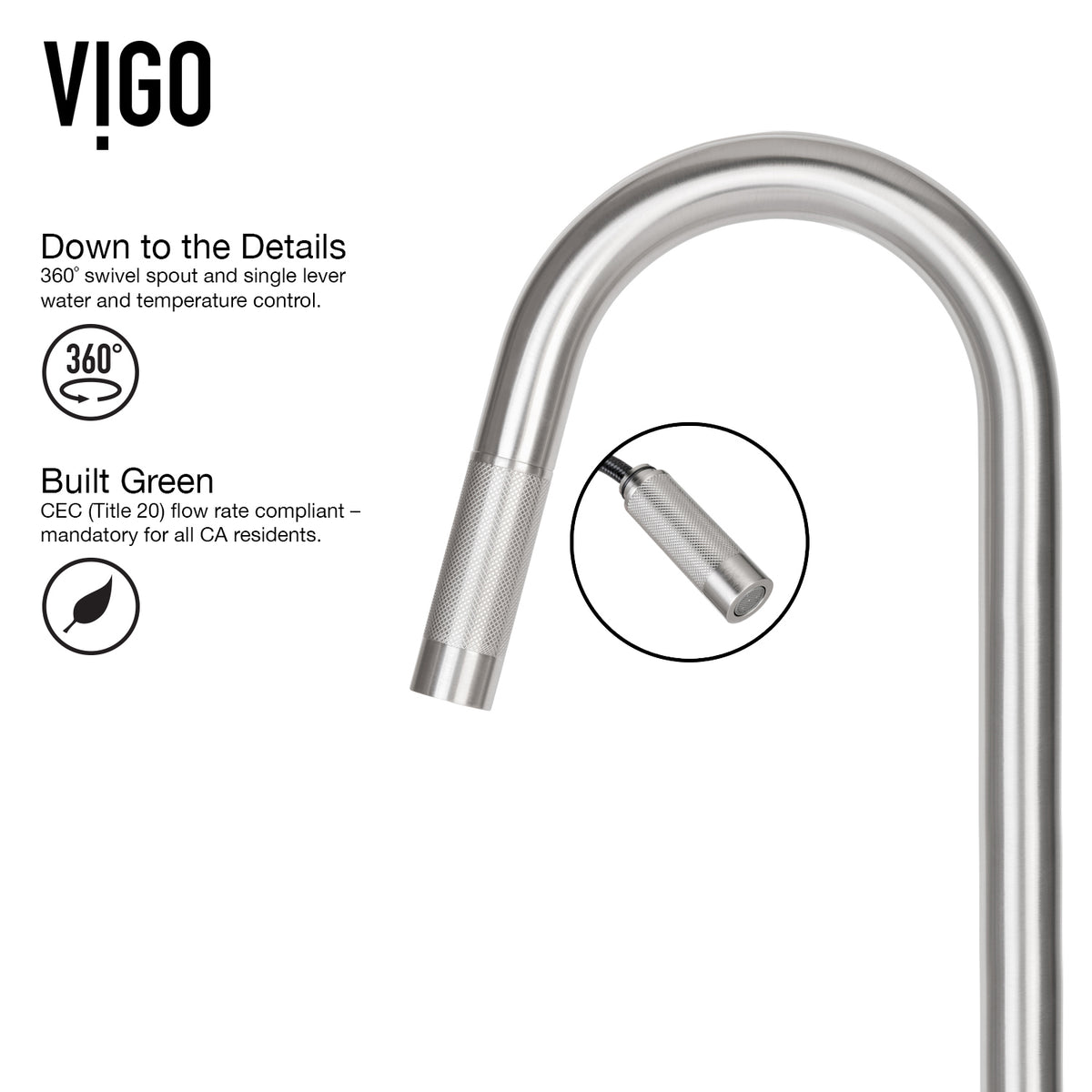 Pull-down sprayer faucet with high-arc spout and included hose and mounting materials