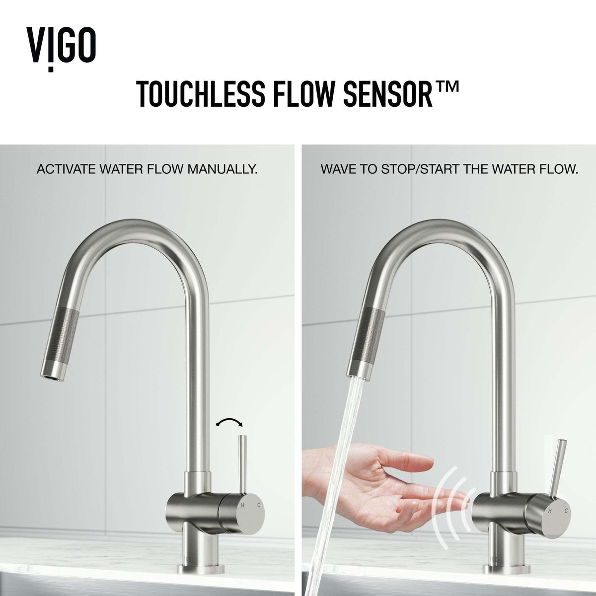 Modern kitchen faucet with ceramic valve, stainless steel finish, and included hardware