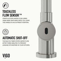 Deck-mounted touchless faucet with included hose and mounting materials