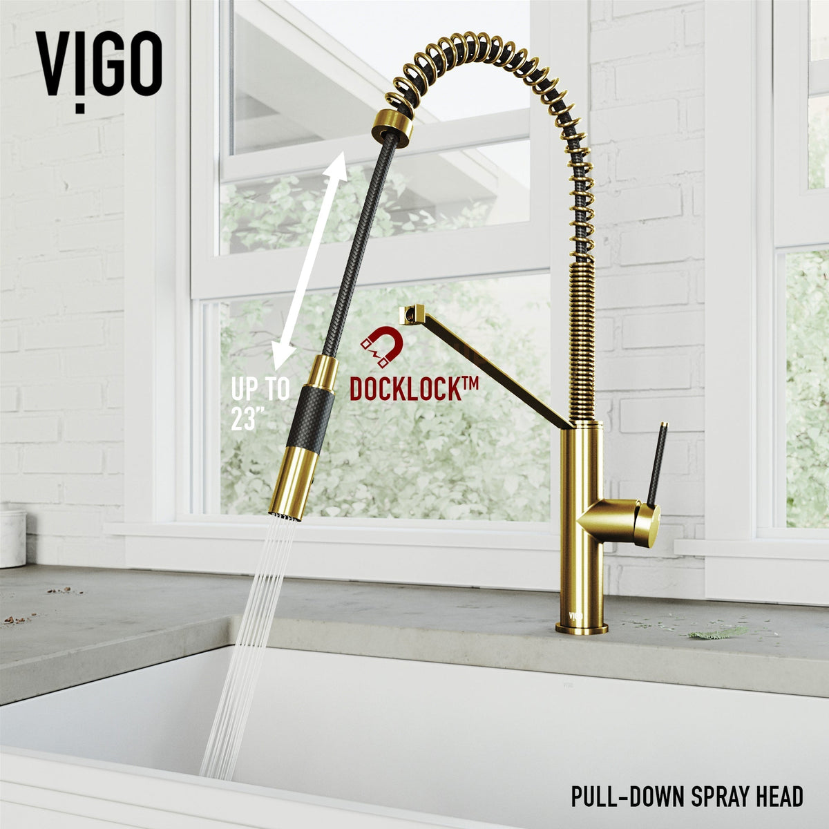 Water-efficient kitchen faucet with high-arc gooseneck spout and ceramic disk valve