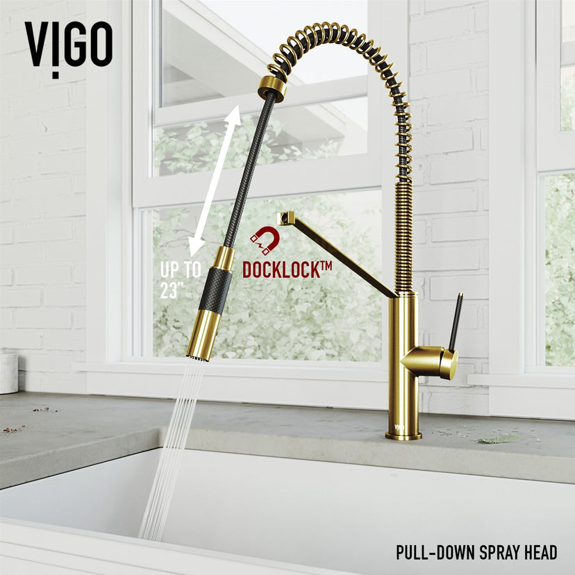Water-efficient kitchen faucet with high-arc gooseneck spout and ceramic disk valve