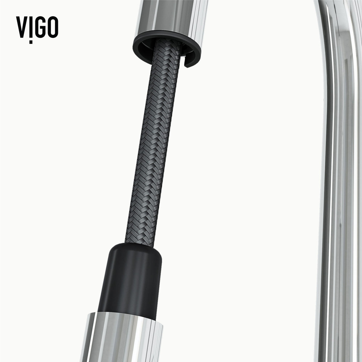 Modern deck-mounted kitchen faucet with touchless sensor and 360-degree swivel spout