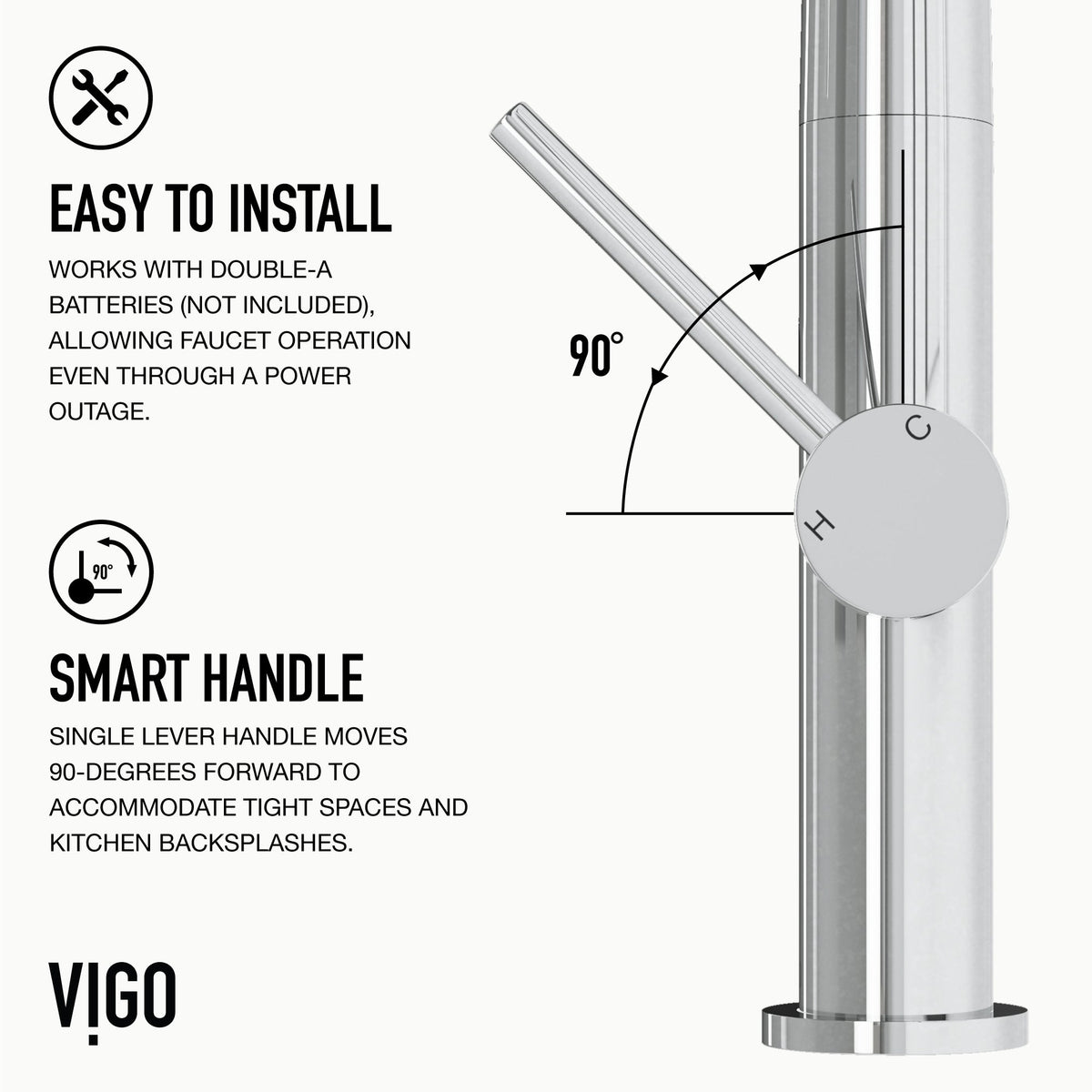 Deck-mounted pull-down faucet with dual-mode spray and chrome finish