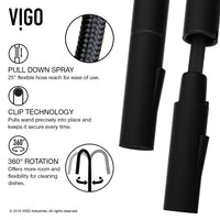 Greenwich Single Handle Pull-Down Sprayer Kitchen Faucet Set with Soap Dispenser in Matte Black