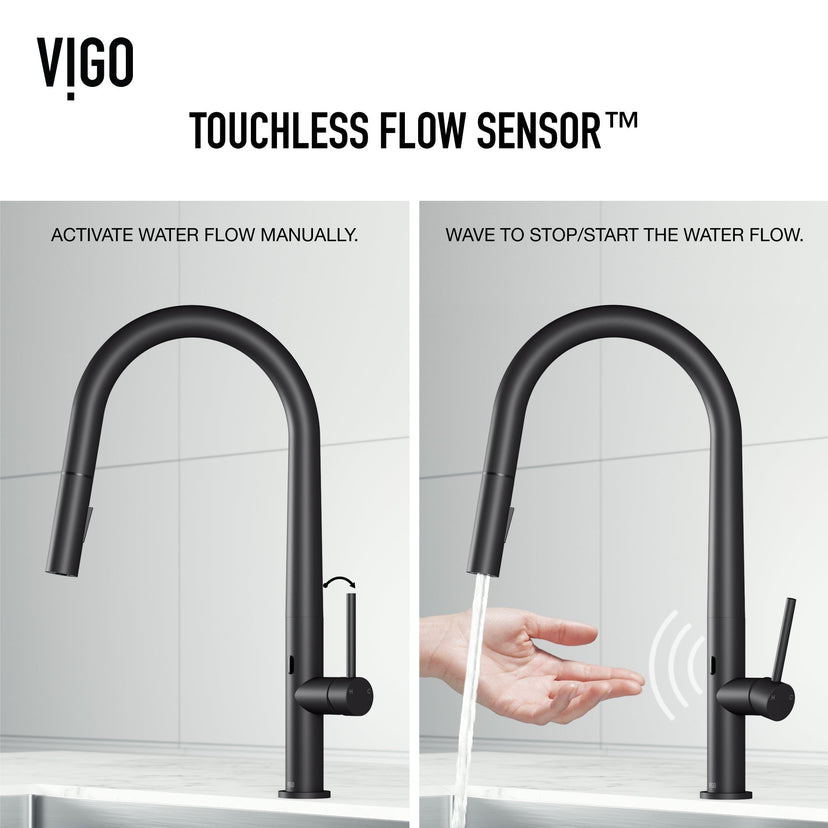 Deck-mount kitchen faucet with gooseneck spout and compression connections