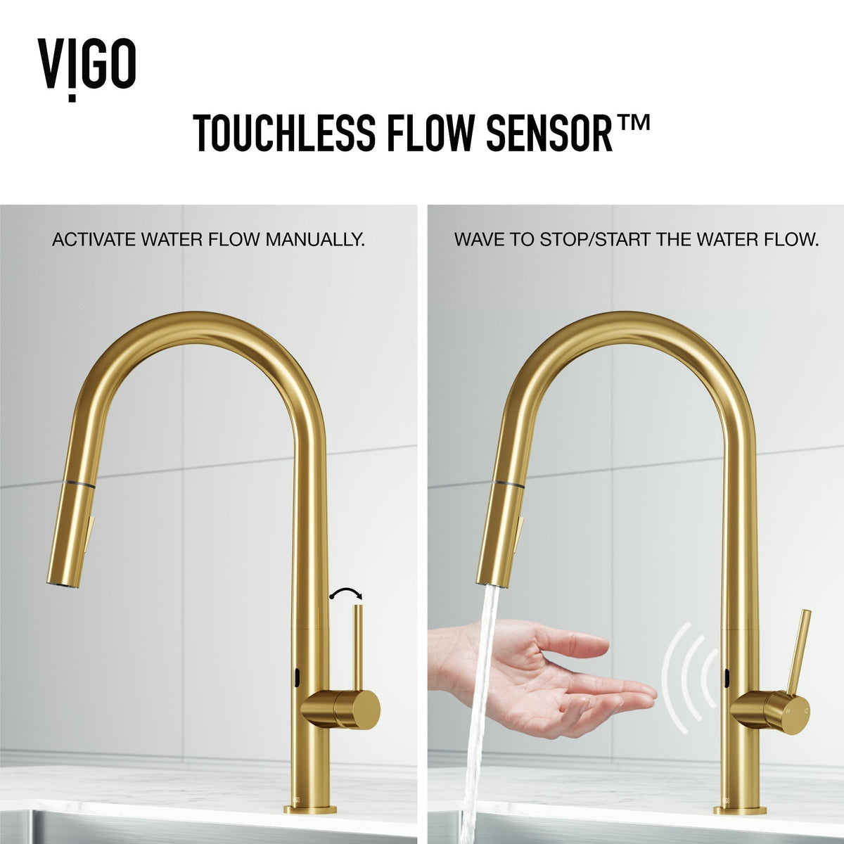 Deck-mount kitchen faucet with gooseneck spout and compression connections