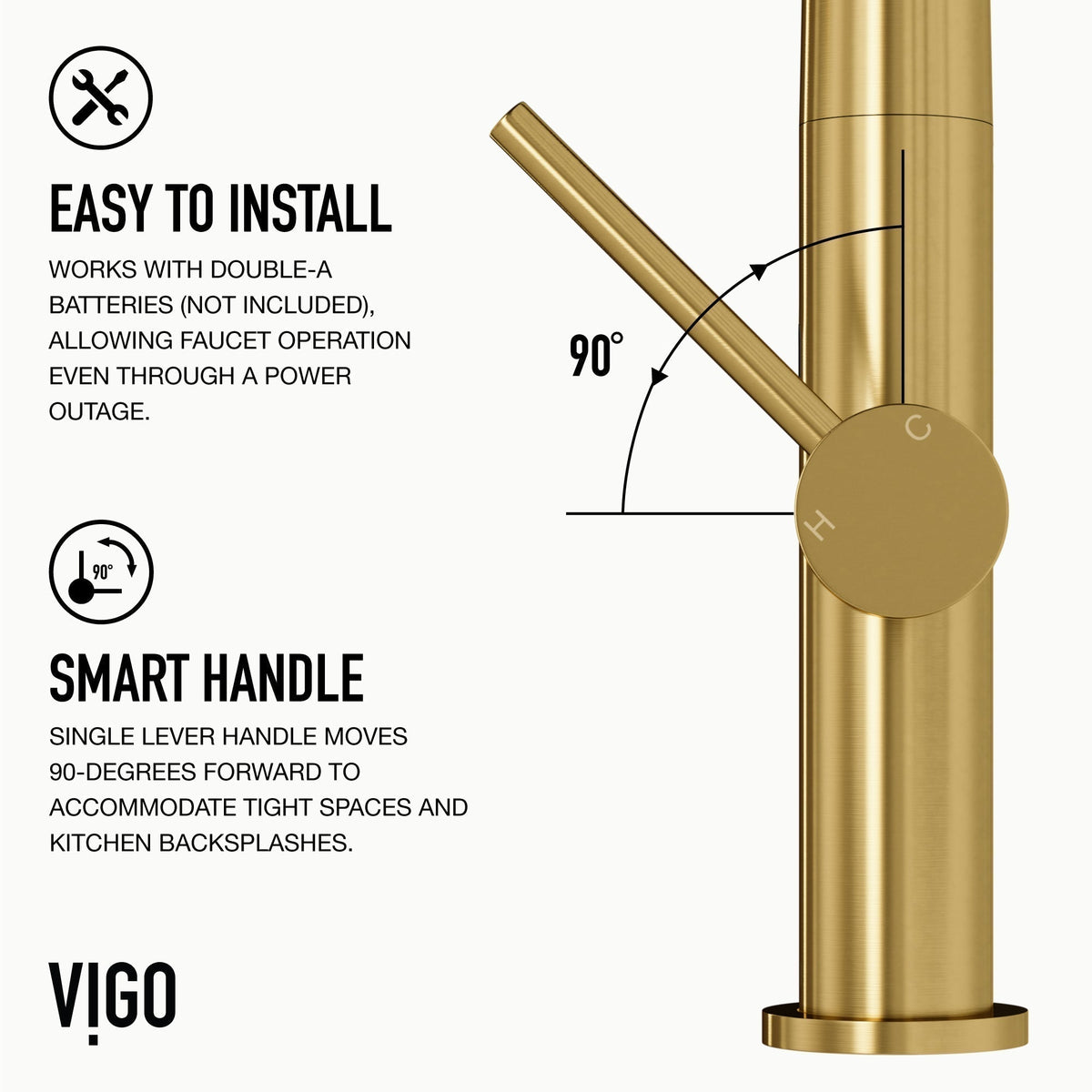 Deck-mounted pull-down faucet with dual-mode spray and matte brushed gold finish