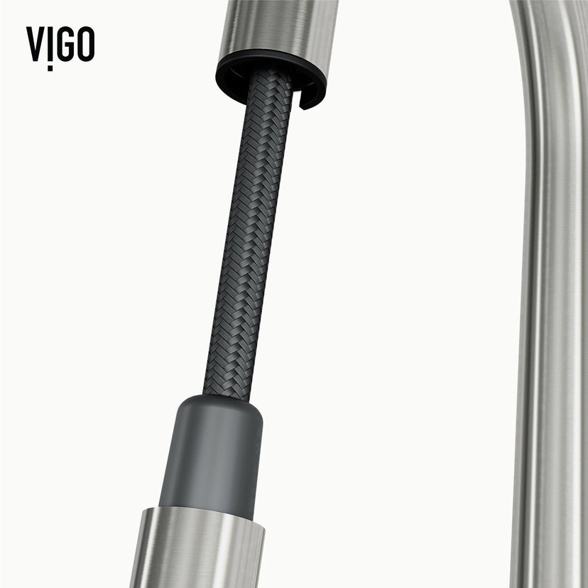 Modern deck-mounted faucet with touchless sensor and 360-degree swivel gooseneck spout