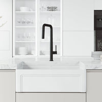 Single handle kitchen faucet with pull-down sprayer and compression connection type