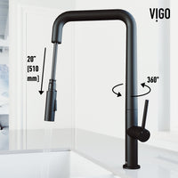 Deck-mounted kitchen faucet with lever handle and spot-resistant finish