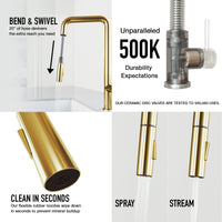 Parsons Single Handle Pull-Down Sprayer Kitchen Faucet