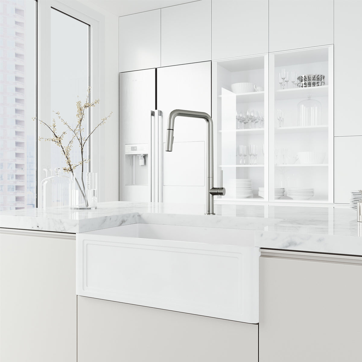 Parsons Single Handle Pull-Down Sprayer Kitchen Faucet